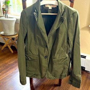 J. Crew Army Green Twill Chino Jacket, never worn